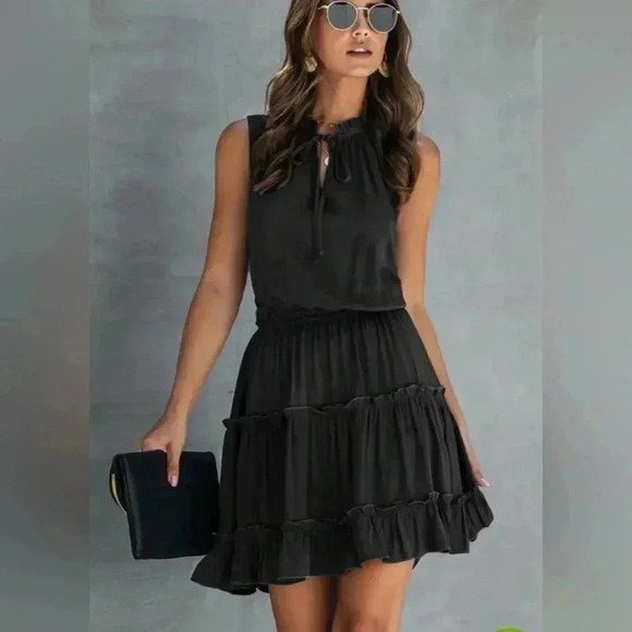 NWT Beach Sissi Sleevless Mini Dress in Green Leopard Print Size Small - Picture 11 of 12